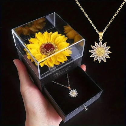 Sunflower necklace 
