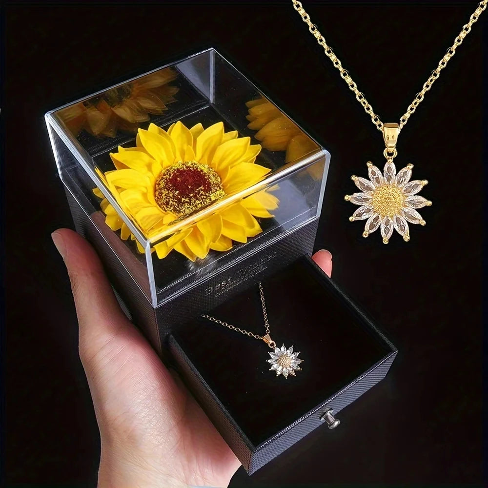 Sunflower necklace 