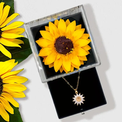 Sunflower necklace 